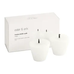 Ester & erik refill for outdoor candle holder 2-pack, Large White Discount