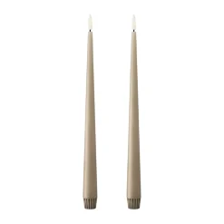 Ester & erik taper candle LED 2-pack, 18 Nougat note , 30 cm Beige New