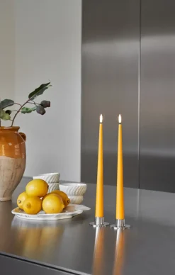 Ester & erik taper candle LED 2-pack, 85 Mango , 30 cm Yellow Outlet