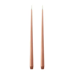 Ester & erik taper candle LED 2-pack, 20 Rosy caramel, 40 cm Pink Outlet