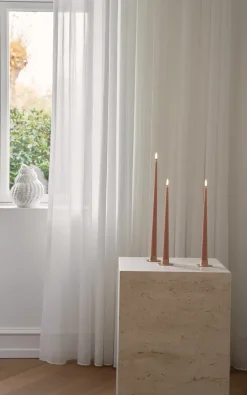 Ester & erik taper candle LED 2-pack, 20 Rosy caramel, 40 cm Pink Outlet