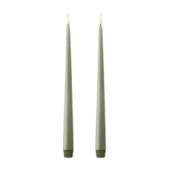 Ester & erik taper candle LED 2-pack, 69 Artichoke , 30 cm Green Hot