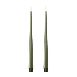 Ester & erik taper candle LED 2-pack, 70 Soil , 30 cm Green Clearance