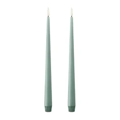 Ester & erik taper candle LED 2-pack, 67 Jade stone , 30 cm Green Sale