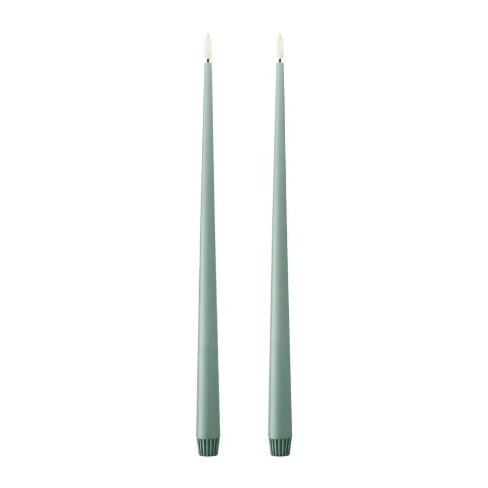 Ester & erik taper candle LED 2-pack, 67 Jade stone, 40 cm Green Sale