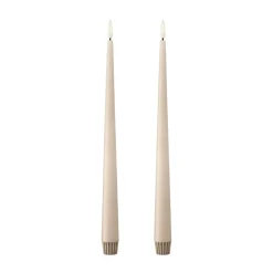 Ester & erik taper candle LED 2-pack, 11 Ice Latte , 30 cm Beige Hot