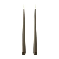 Ester & erik taper candle LED 2-pack, 77 Caviar , 30 cm Brown New