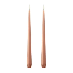 Ester & erik taper candle LED 2-pack, 20 Rosy caramel , 30 cm Pink Outlet