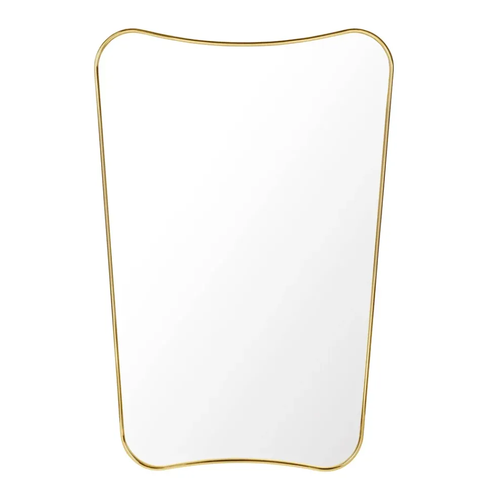 GUBI F.A.33 Rectangular mirror, brass Silver-coloured Discount