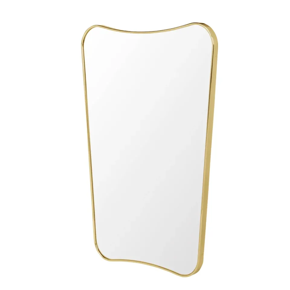GUBI F.A.33 Rectangular mirror, brass Silver-coloured Discount