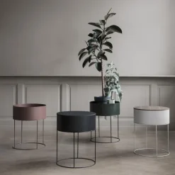 Ferm Living plant box round, light Grey Outlet