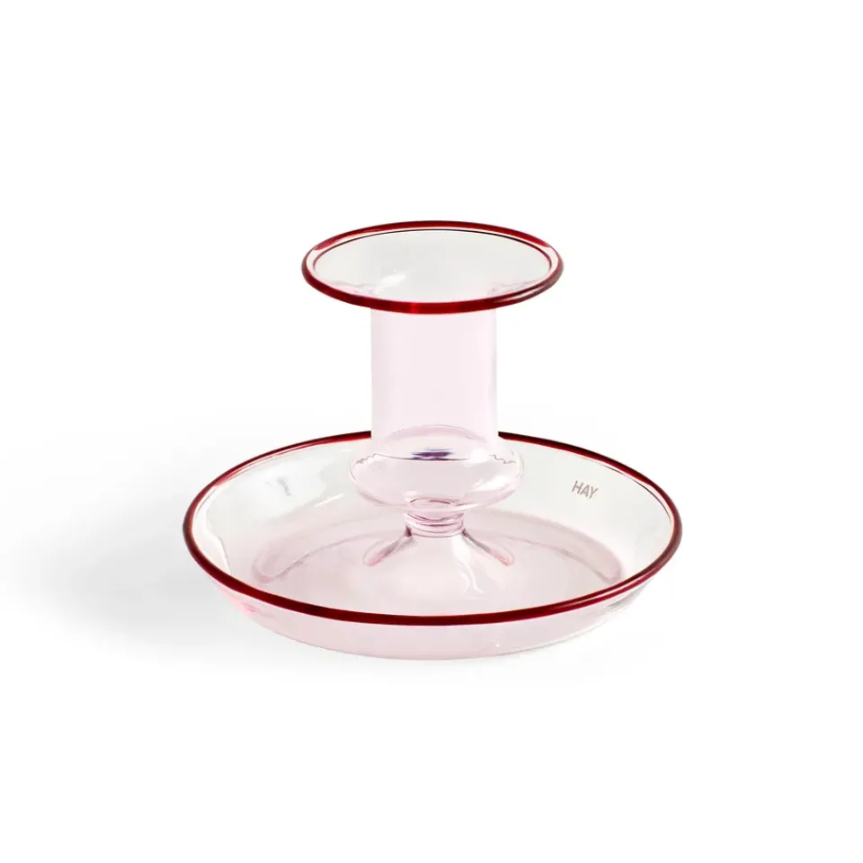HAY Flare candlestick, Pink Discount