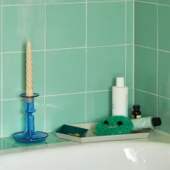 HAY Flare medium candle sticks, light -red Blue Clearance