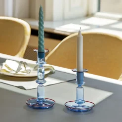 HAY Flare tall candle sticks, light -red Blue Sale