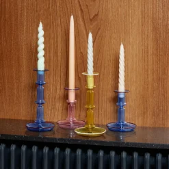 HAY Flare tall candle sticks, light -red Blue Sale