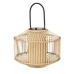 Broste Copenhagen Flax lanterna bamboo, large Beige Hot