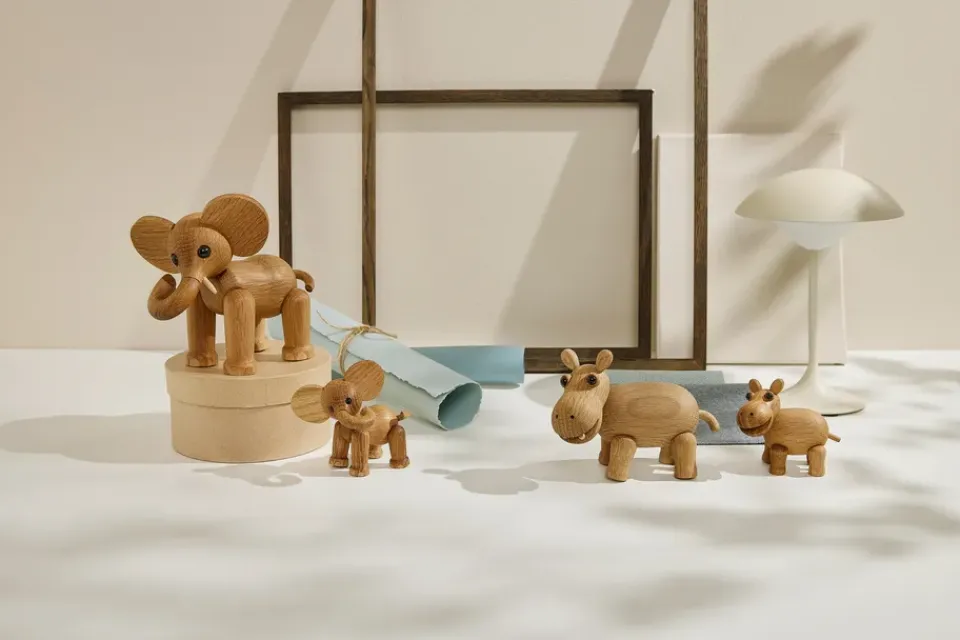 Spring Copenhagen Flora hippo decoration, Oak-maple Beige Hot