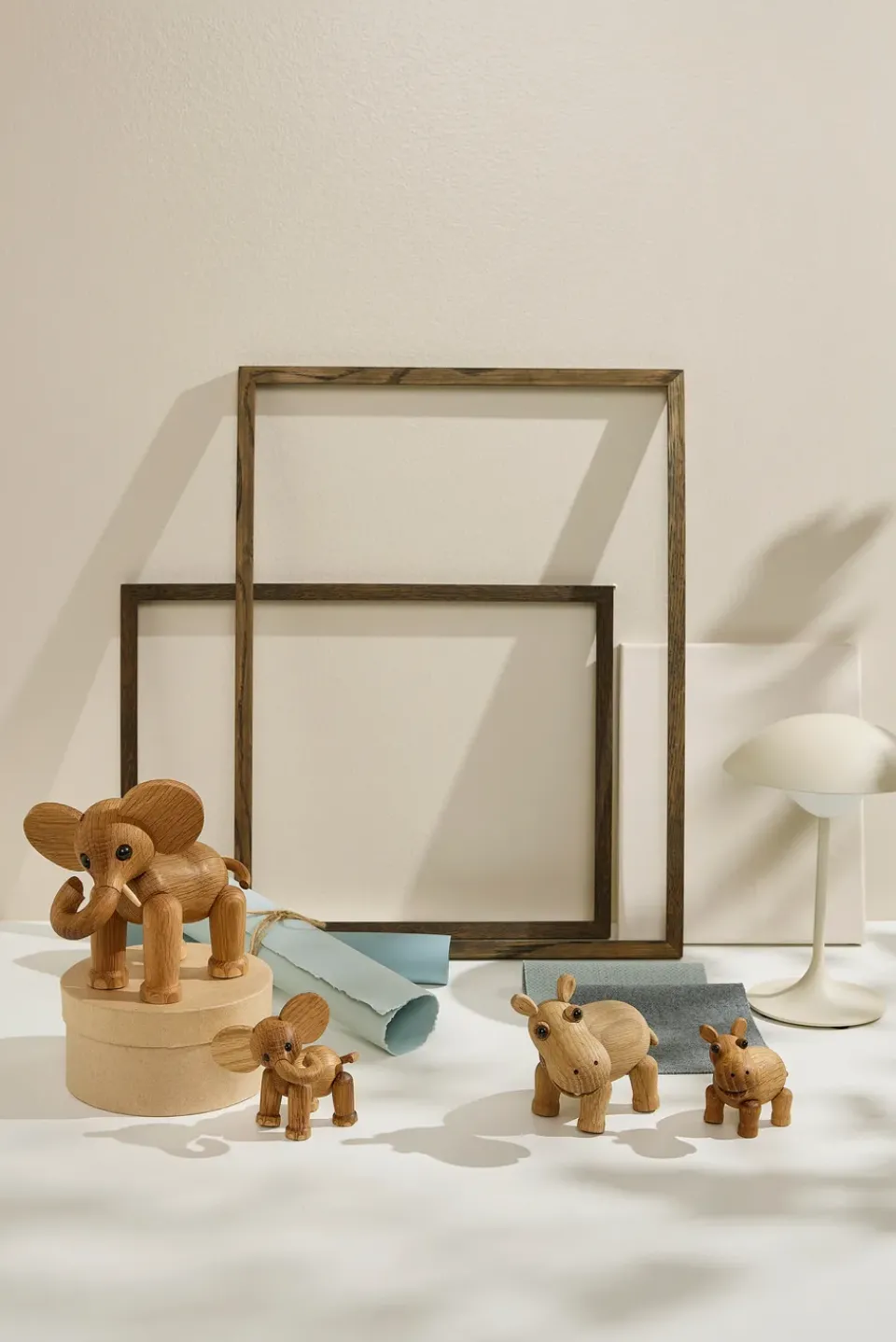 Spring Copenhagen Flora hippo decoration, Oak-maple Beige Hot