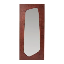 Ferm Living Folia mirror, Dark stained burl, 135 cm Brown Outlet