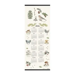 Almedahls Forest Walk calendar 2026, 35x90 cm White