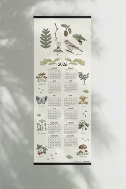 Almedahls Forest Walk calendar 2026, 35x90 cm White