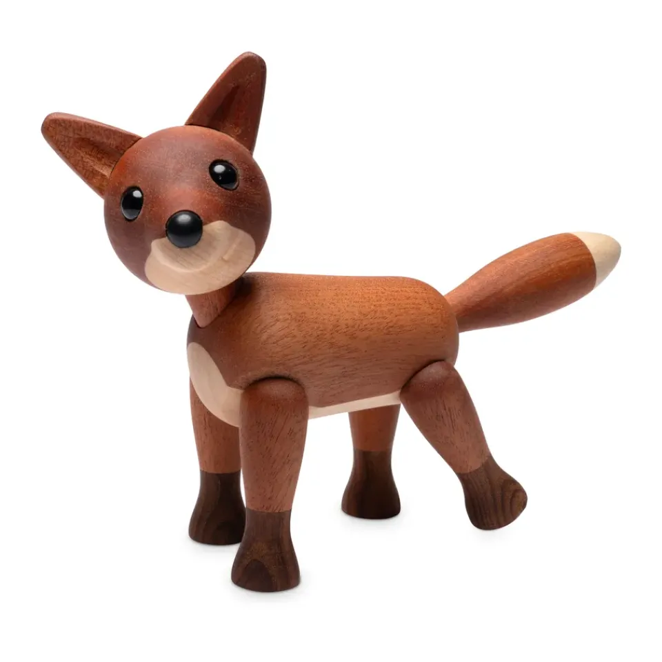 Spring Copenhagen Foxy fox decoration 12 cm, Mahogany Brown New