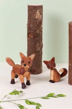 Spring Copenhagen Foxy fox decoration 12 cm, Mahogany Brown New