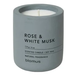 Blomus Fraga scented candles 24 hours, Rose & White Musk-Flintstone Blue