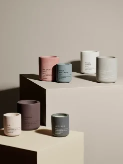 Blomus Fraga scented candles 24 hours, Rose & White Musk-Flintstone Blue