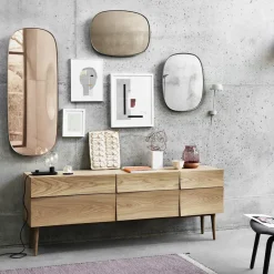 Muuto Framed mirror, Taupe, 59x44 cm BeigeBrown