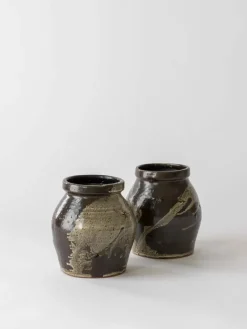 Tell Me More Franca flower pot Ø13.5 cm, 13.5x16.2 cm BlackBrown