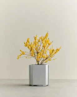 Louise Roe Funki pot L 52 cm, Brushed Aluminium Silver-coloured Discount