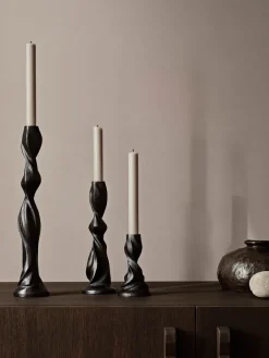 Ferm Living Gale candlestick 38 cm, ened Aluminium Black Best