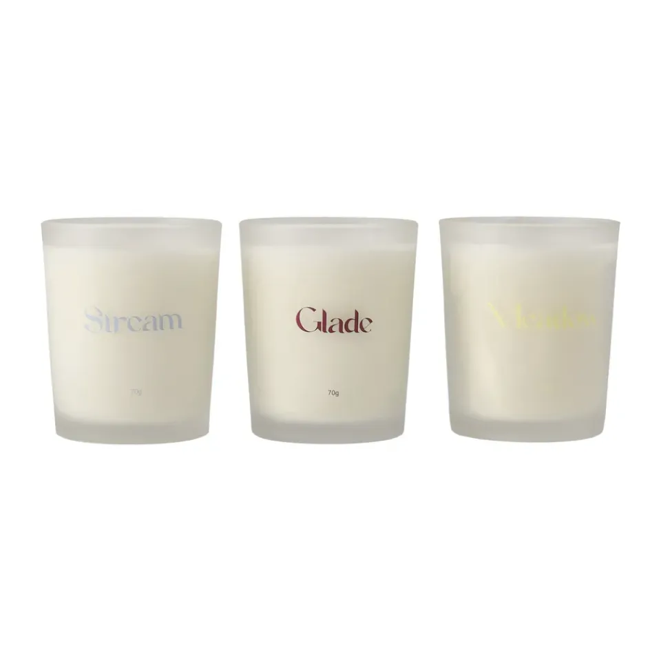 Scandi Living Gift wrap scented candle 70g 3-pack, Stream/Glade/Meadow Multi Best