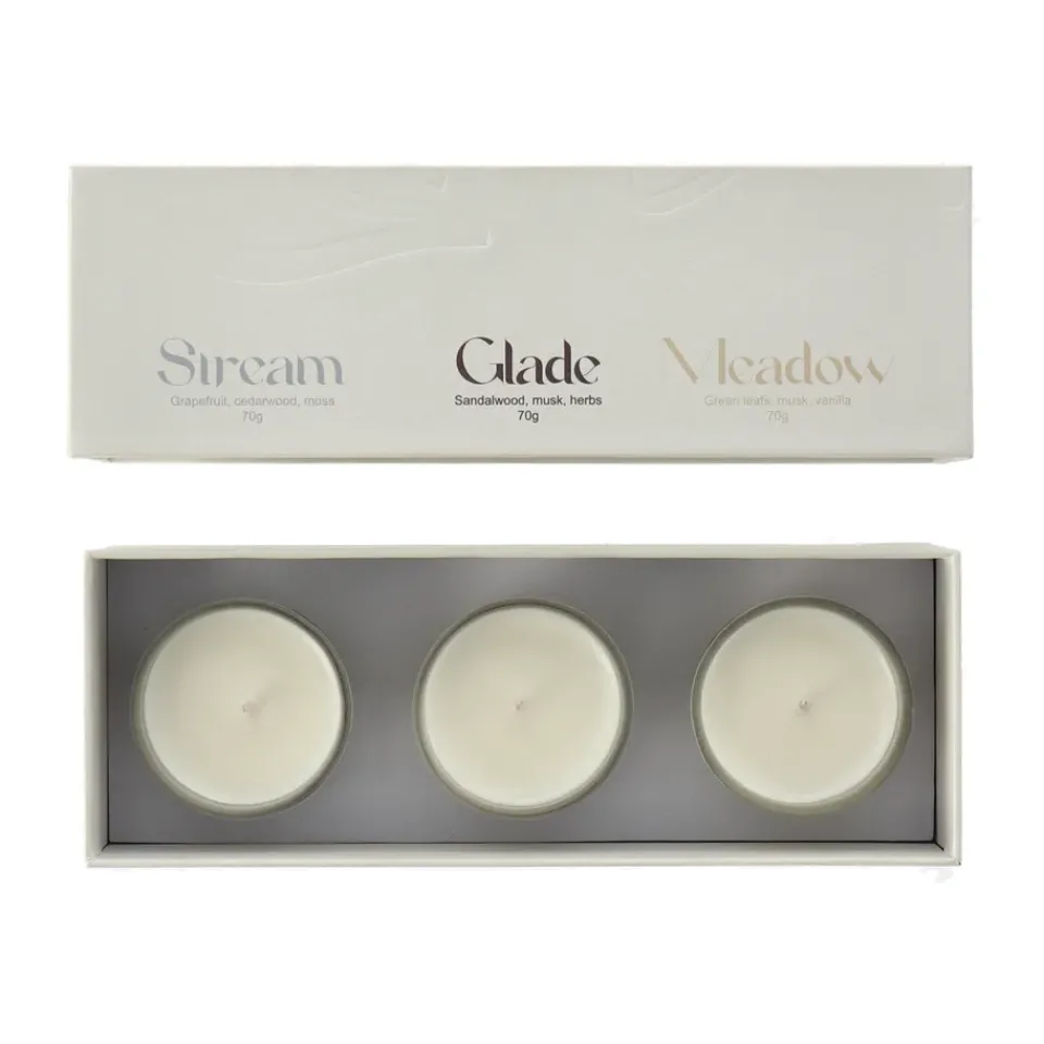 Scandi Living Gift wrap scented candle 70g 3-pack, Stream/Glade/Meadow Multi Best