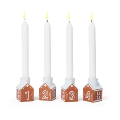 Kähler Gingerbread advent candlestick 4 pieces, Brown Online