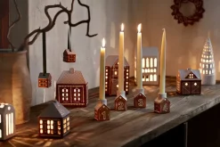 Kähler Gingerbread advent candlestick 4 pieces, Brown Online