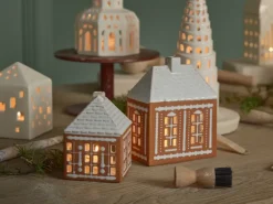 Kähler Gingerbread candle holder medium 15 cm, Brown Discount