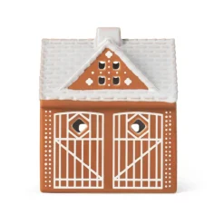 Kähler Gingerbread candle house, Christmas barn 11.5 cm Brown New