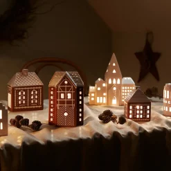 Kähler Gingerbread candle latern large 17 cm, Brown Sale