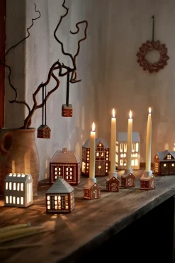 Kähler Gingerbread Christmas hanging 5 cm 2-pack, Brown Best