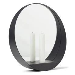 Gejst Glim mirror/candlestick Ø28 cm, Black Best