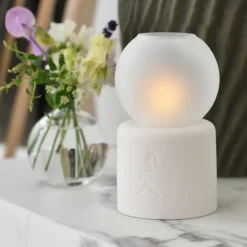 Solstickan Design Globe tealight holder Ø9.5x17 cm, White Outlet