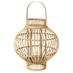 Broste Copenhagen Globus lantern, 40 cm Beige New