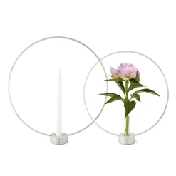 KLONG Gloria candle holder, large, nickel Silver-coloured Online