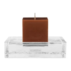 Ferm Living Gradia candle holder square 16x16 cm, Clear Transparent Sale
