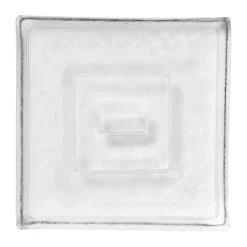 Ferm Living Gradia candle holder square 16x16 cm, Clear Transparent Sale
