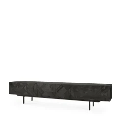 Ethnicraft Graphic media cabinet, 242 cm Black Best