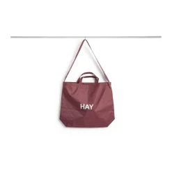 HAY Grid Crossover Bag medium, Burgundy, medium Red New