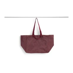 HAY Grid Weekend Bag, Burgundy, medium Red New